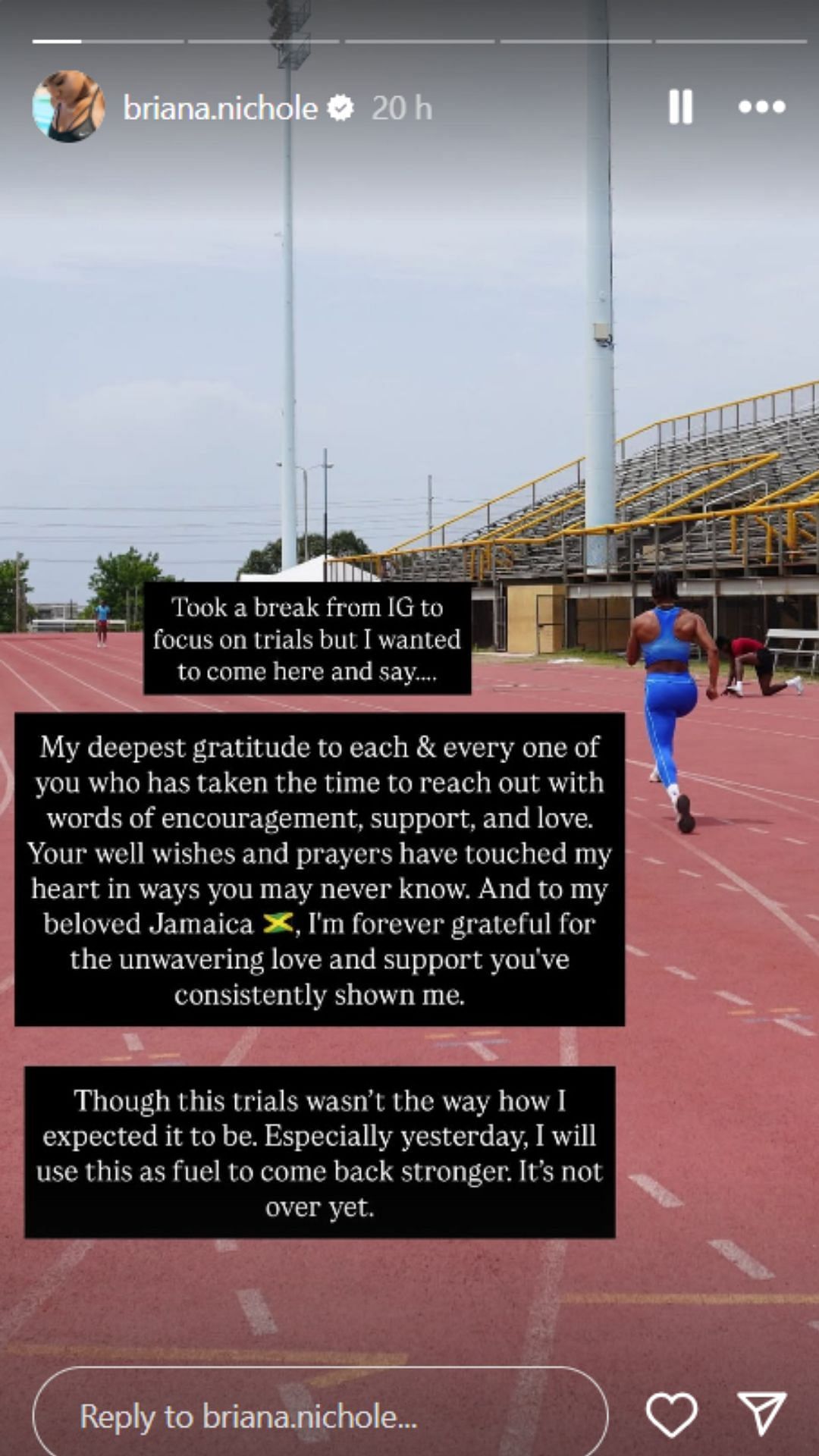 Briana Nichole's story - Source: via @briana.nichole on Instagram